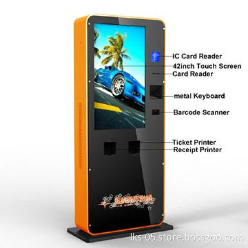 Queue ticket dispenser kiosk with 42-inch touch screen for cinemas and malls